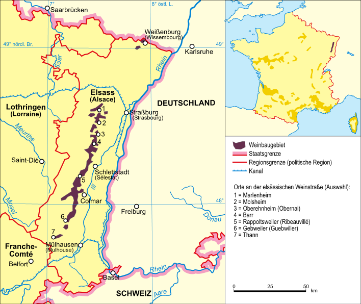 Karte von Alsace