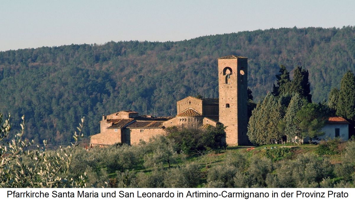 Pfarrkirche Santa Maria und San Leonardo in Artimino-Carmignano in der Provinz Prato