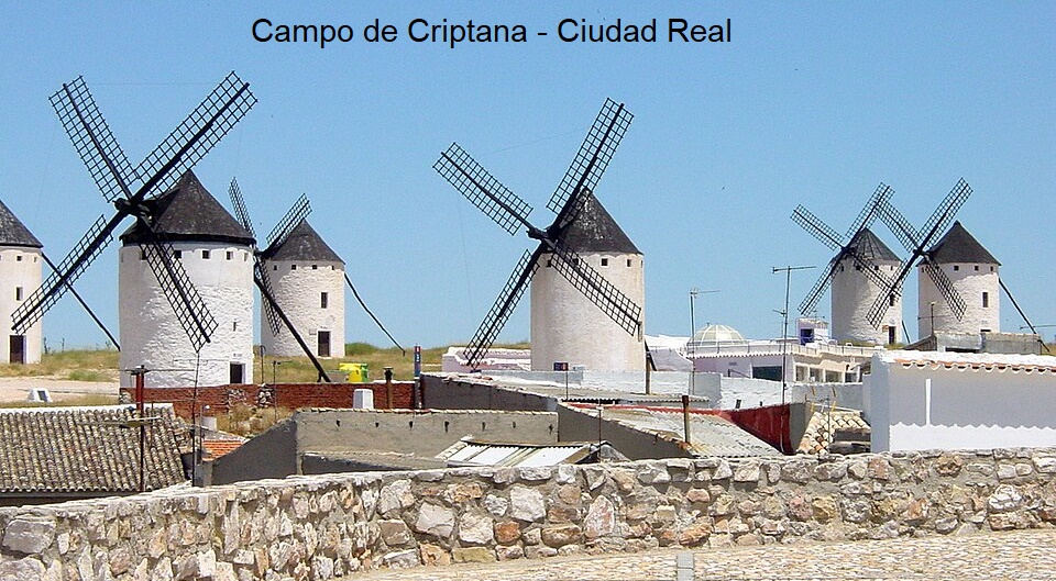 Kastilien-La Mancha - Campo de Criptana bei Ciudad Real - Windmühlen